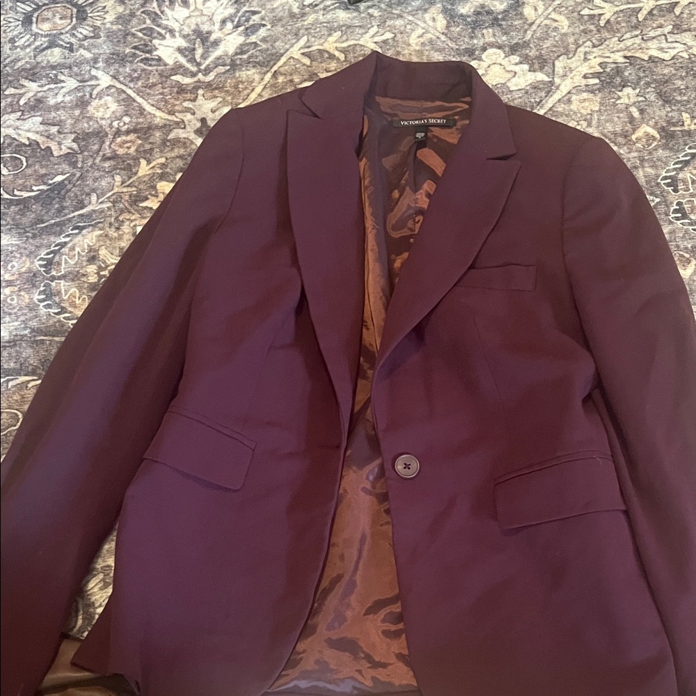 Victoria's Secret Deep Plum Single-Button Blazer